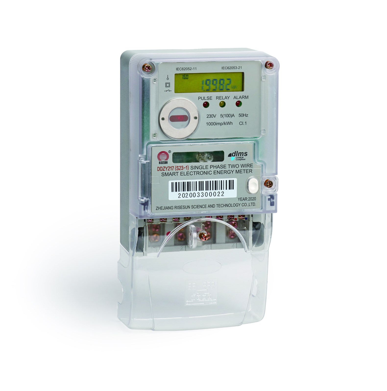 Single Phase Smart Energy Meter with PLC/RF Module
