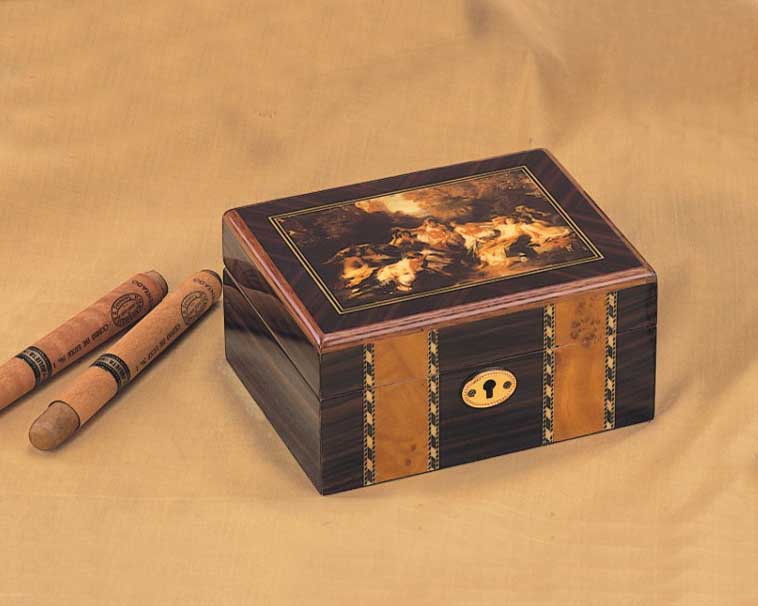 Ornate Wooden Decorative Box with Hinged Lid