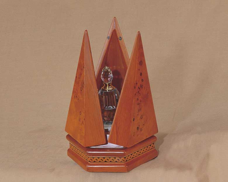 Wooden Perfume Bottle Display Case