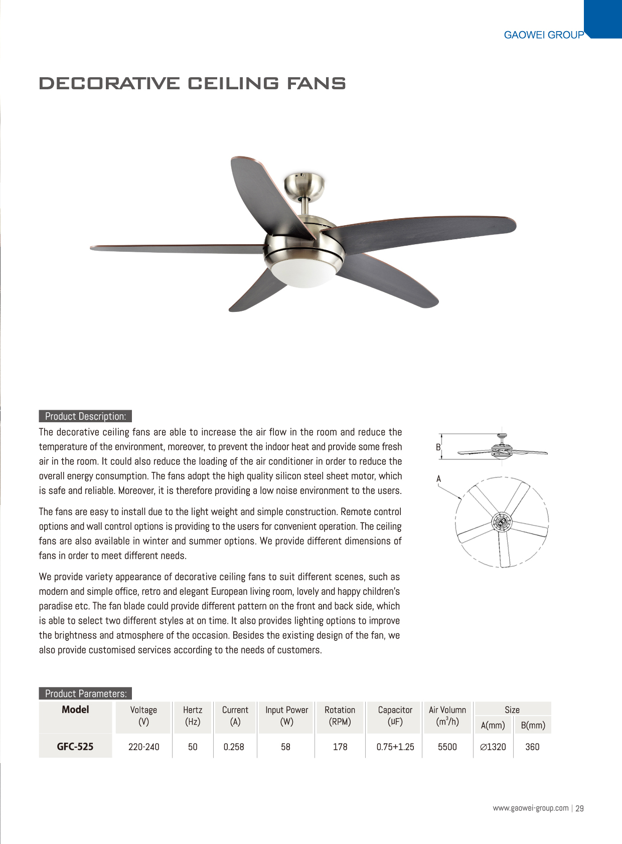 Decorative Ceiling Fan - Image 2