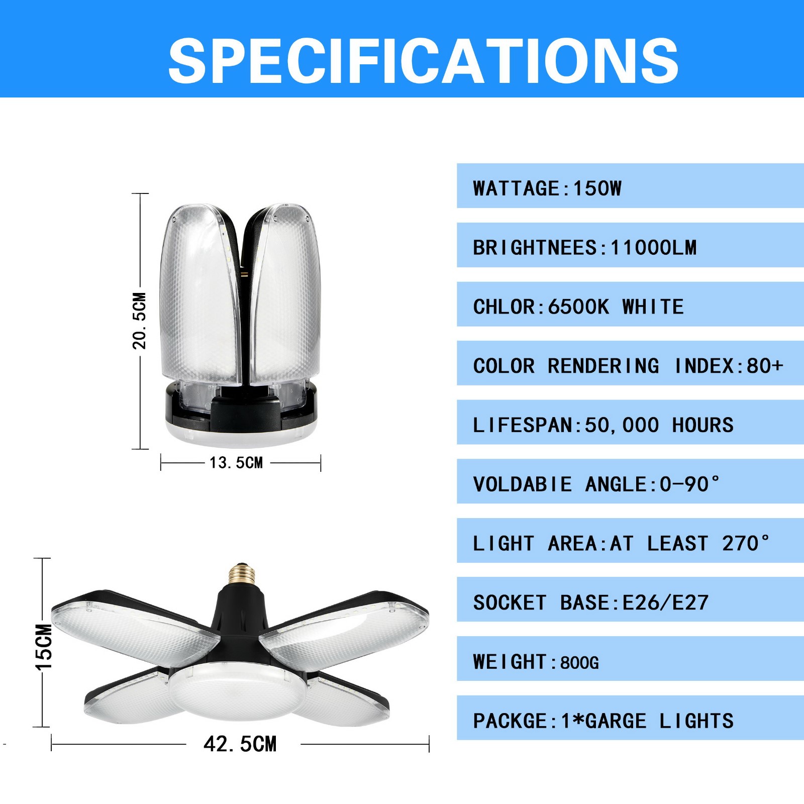 Deformable garage led light - Image 2
