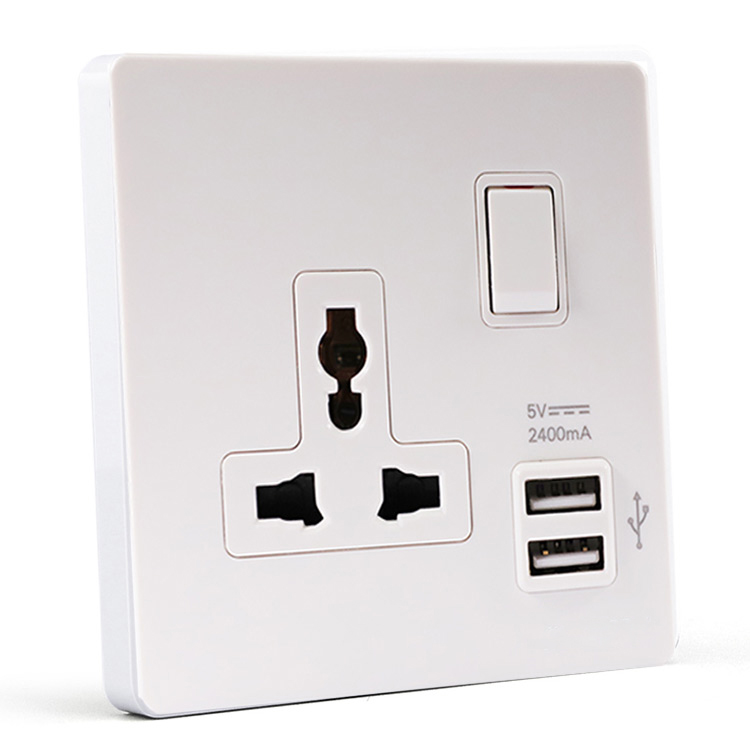 DELIXI 220V 3 Pin Plug 13A 5 Pin Zigbee Universal Uk Electrical Multi Wall Socket Outlet Panel Switch Dual Usb Charger Port - Image 3