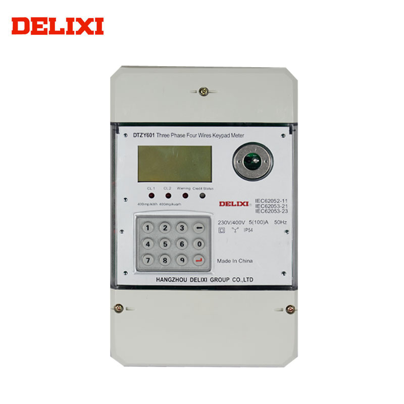 DELIXI DDZY601 Three Phase Four Wire Keypad Digital Electronic Power Prepaid Electric Meter - Image 2