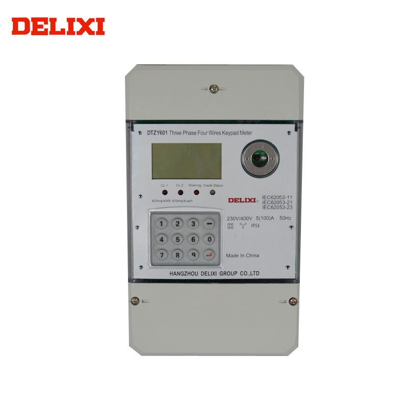 Three Phase Four Wire Keypad Prepaid Electric Meter