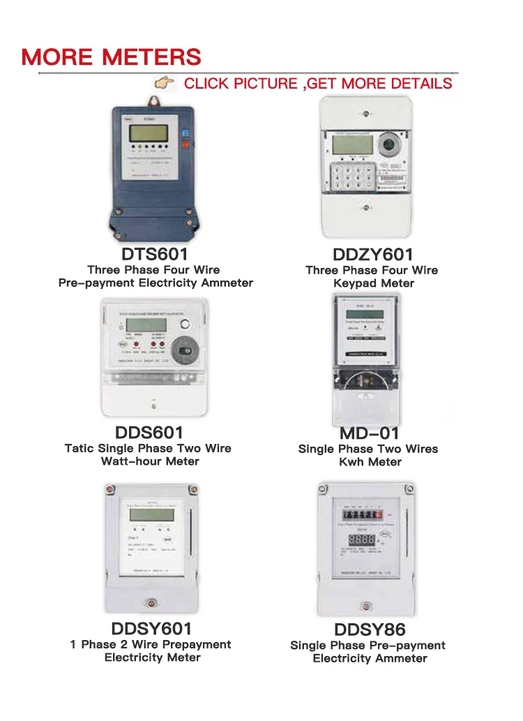 Comparison of different electric meter models
