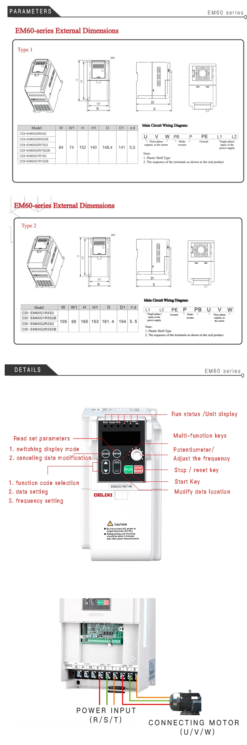 VFD Interface and Dimensions