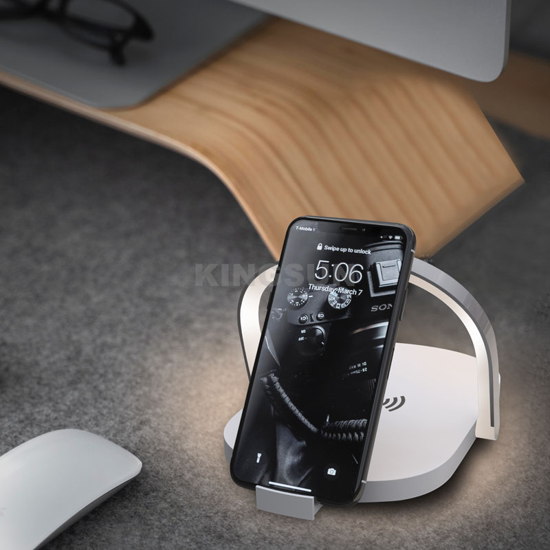 Touch Control Night Light with Wireless Charging Pad