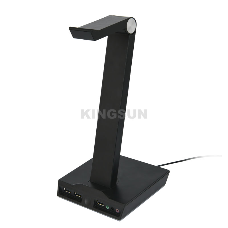 Desktop touch control RGB LED gaming headphone stand 3.5mm aux and 3xUSB HUB - Image 2