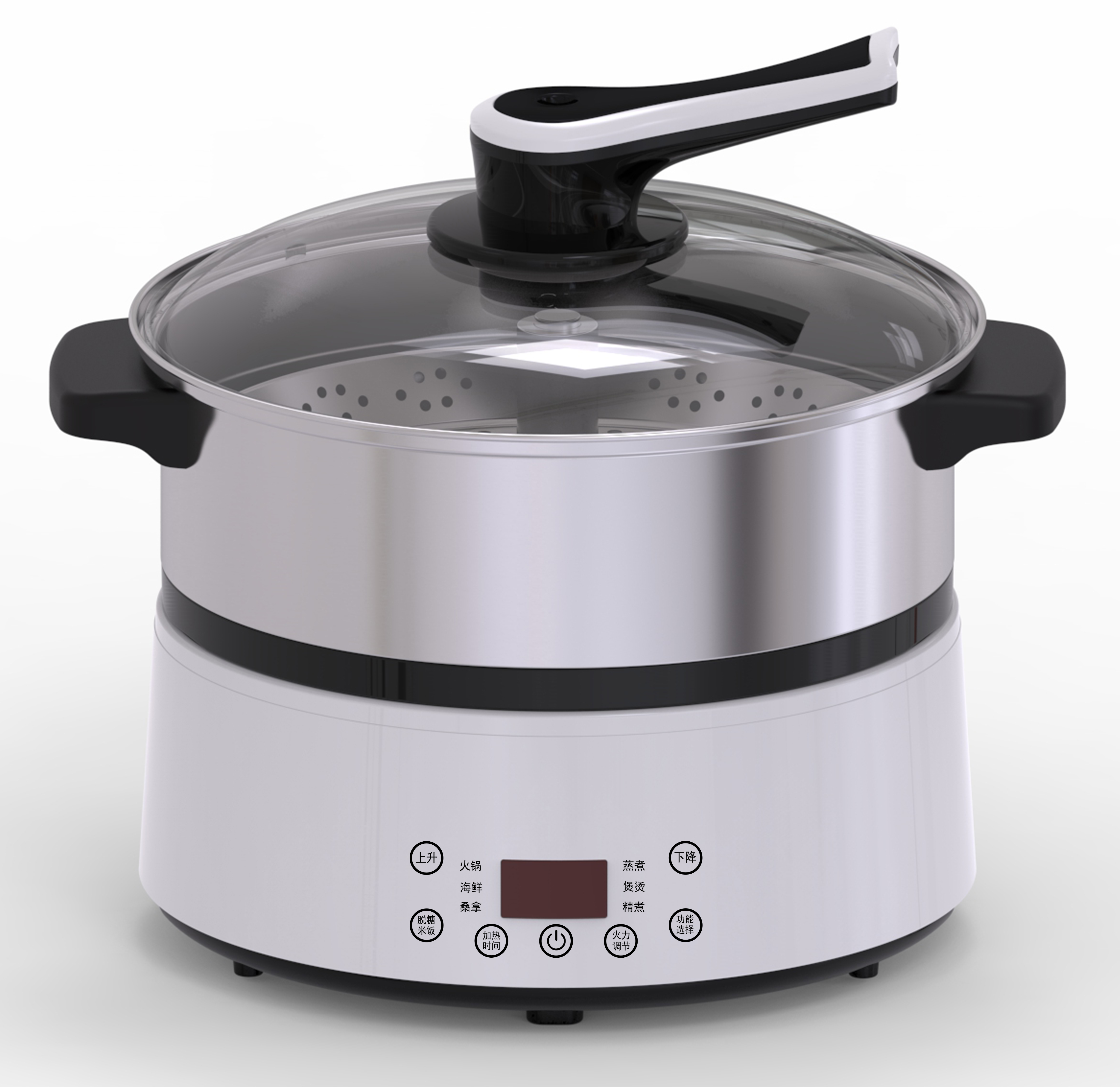 Detachable Electric Hot Pot with Steamer