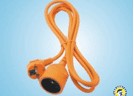 Orange Braided Cord Pendant Light with UK Plug