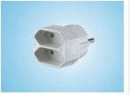 Double Power Adapter for European Outlets