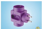 Purple Electrical Connector with Prongs