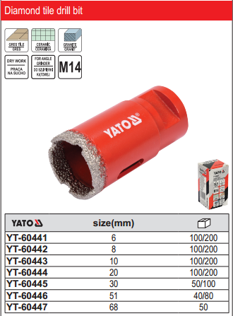 Diamond Core Drill Bit Set