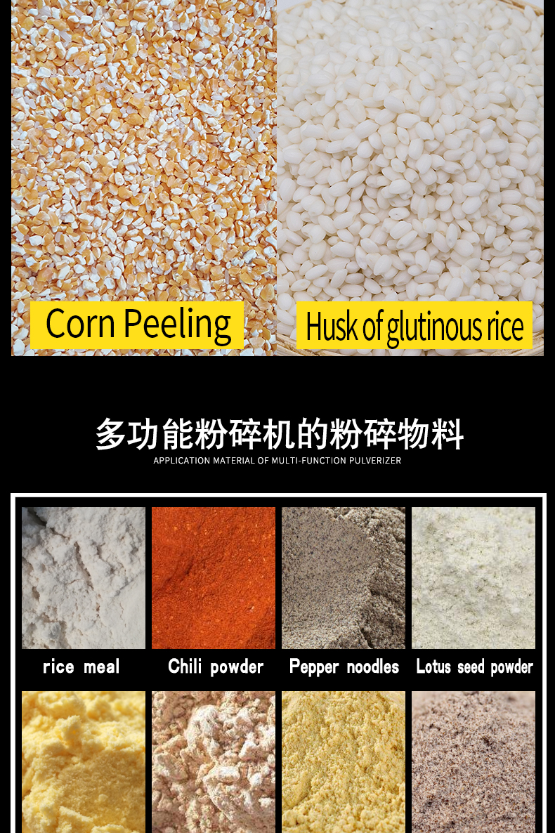Multi-function pulverizer application materials