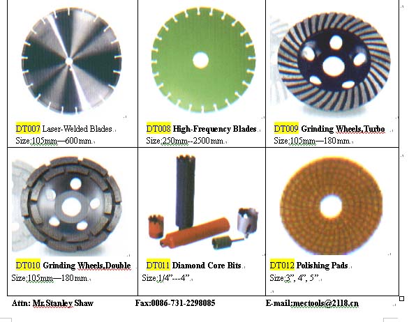 Diamond Cutting Grinding and Polishing Tool Set