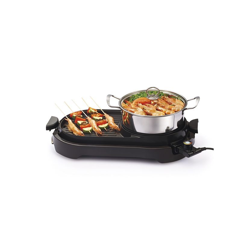 Die Cast Aluminum Electric Grill Pan and Pot with Non-Stick Surface