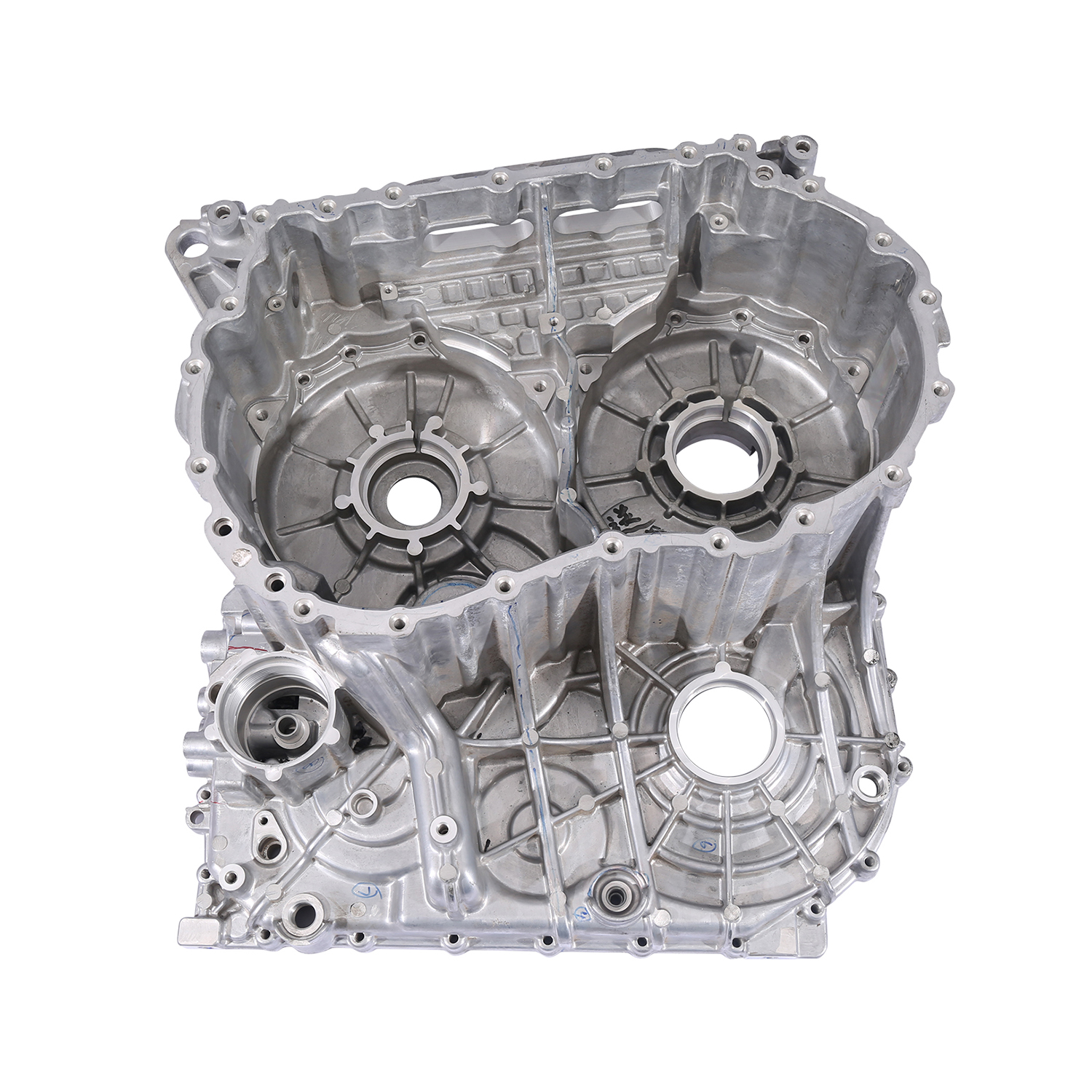 Precision-engineered aluminum die-cast component with complex internal geometries