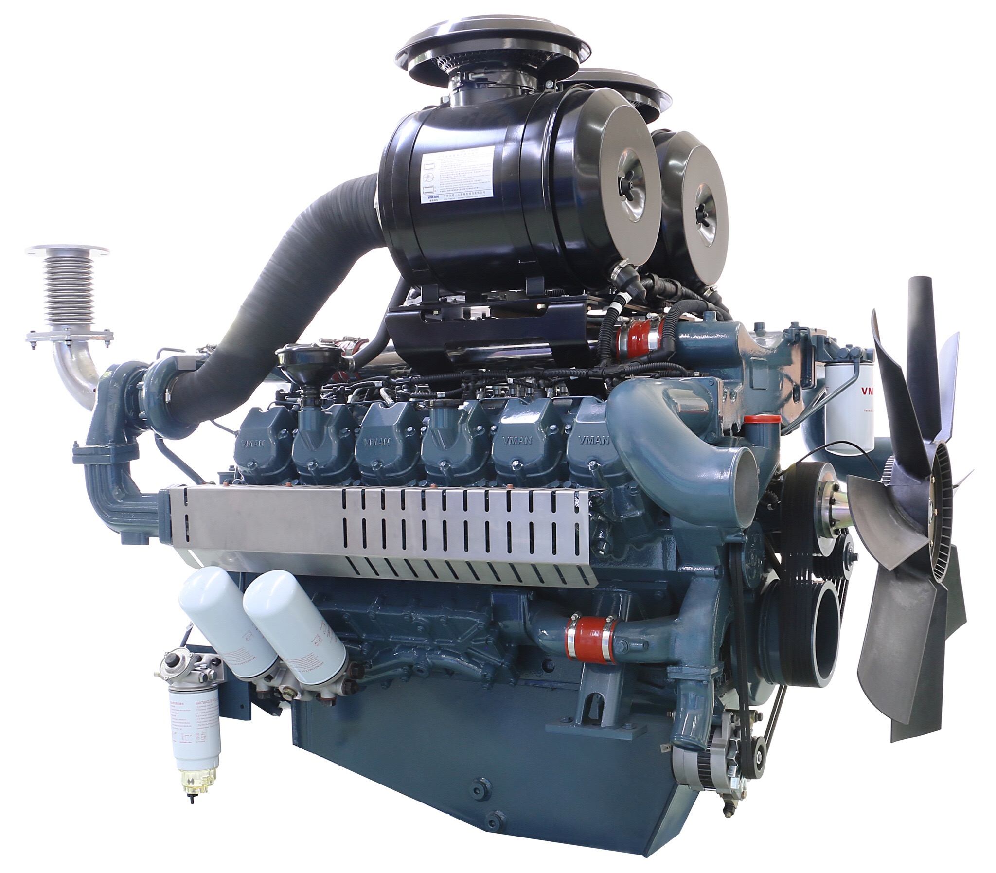 V-Configuration Diesel Engine for Power Generation