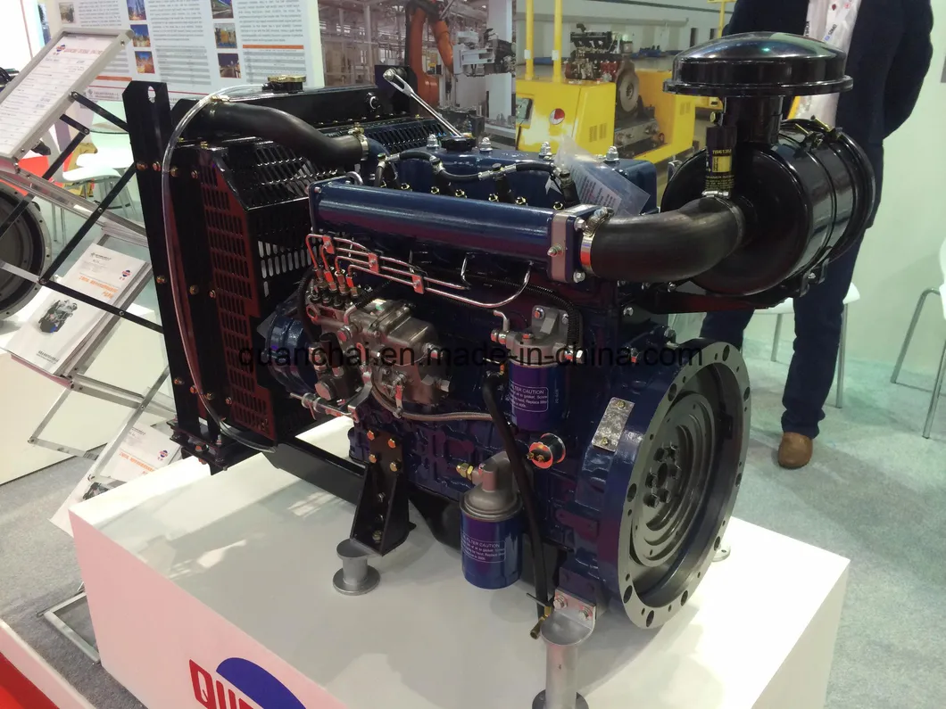 Blue water-cooled diesel engine for power generation