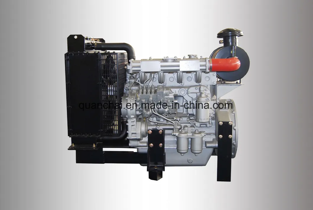 Water-cooled diesel engine with radiator