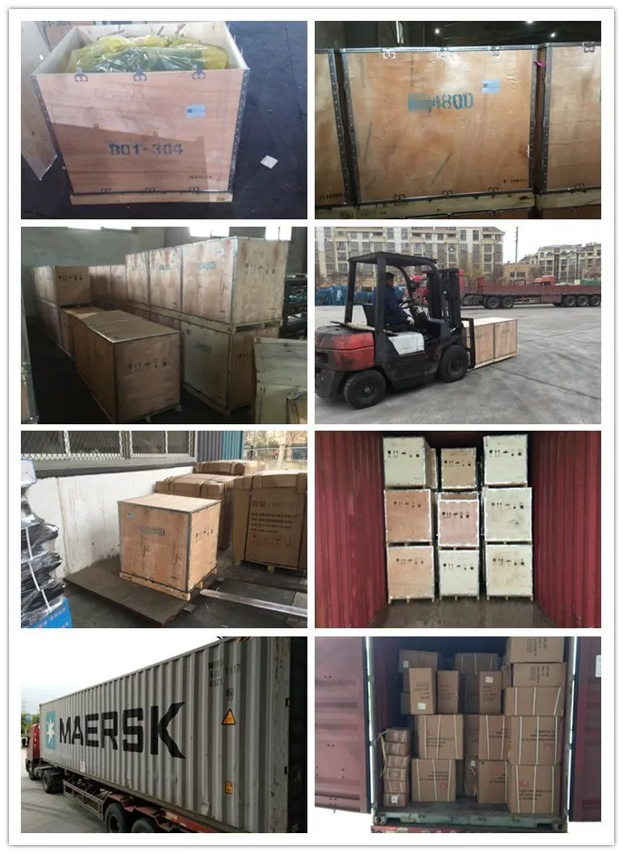 Diesel engines packaged in wooden crates for export