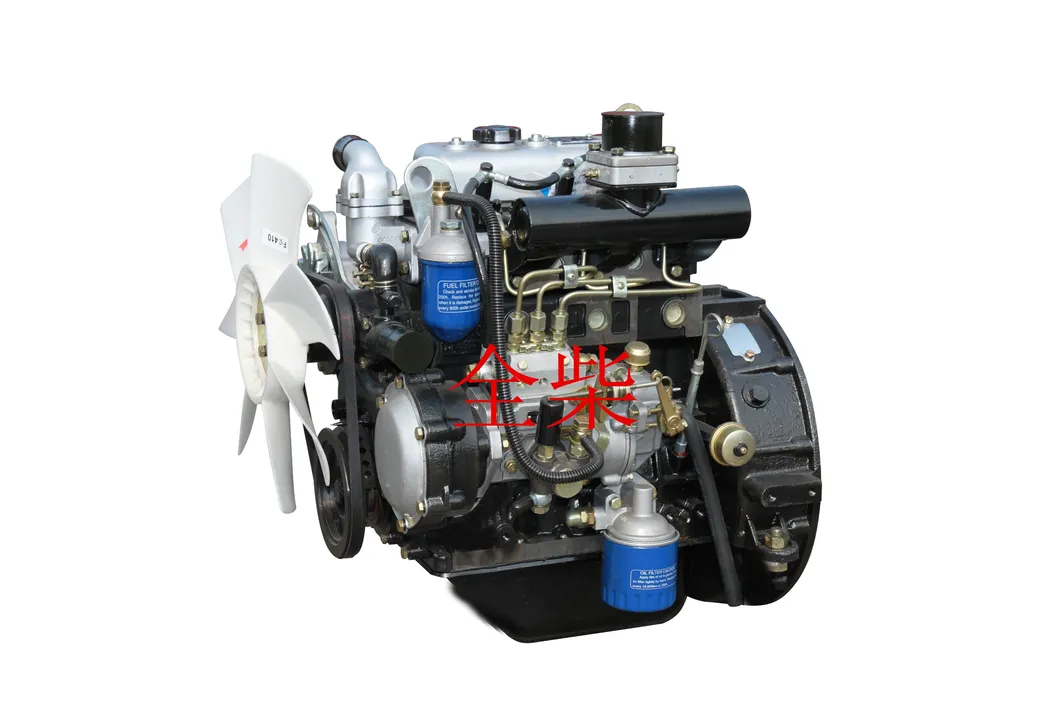 Close-up of fuel filters and engine block