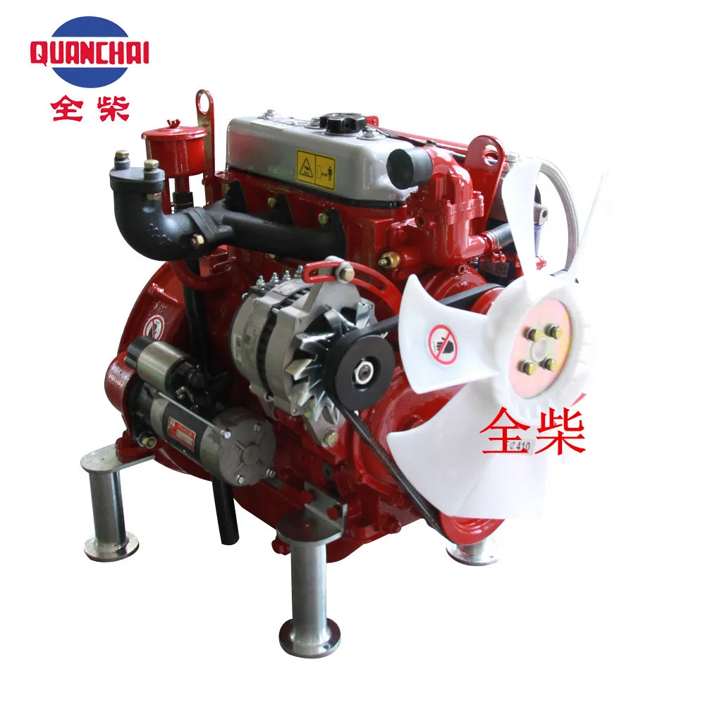 Detail view of fuel injection pump and alternator