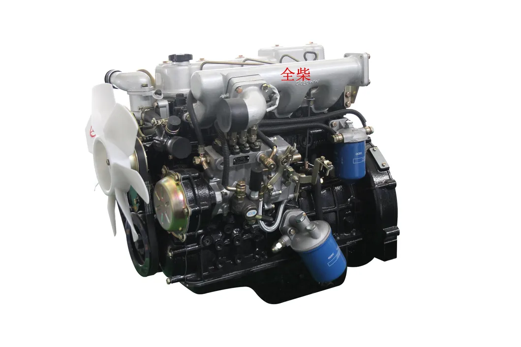 Industrial diesel engine with cooling fan and fuel system