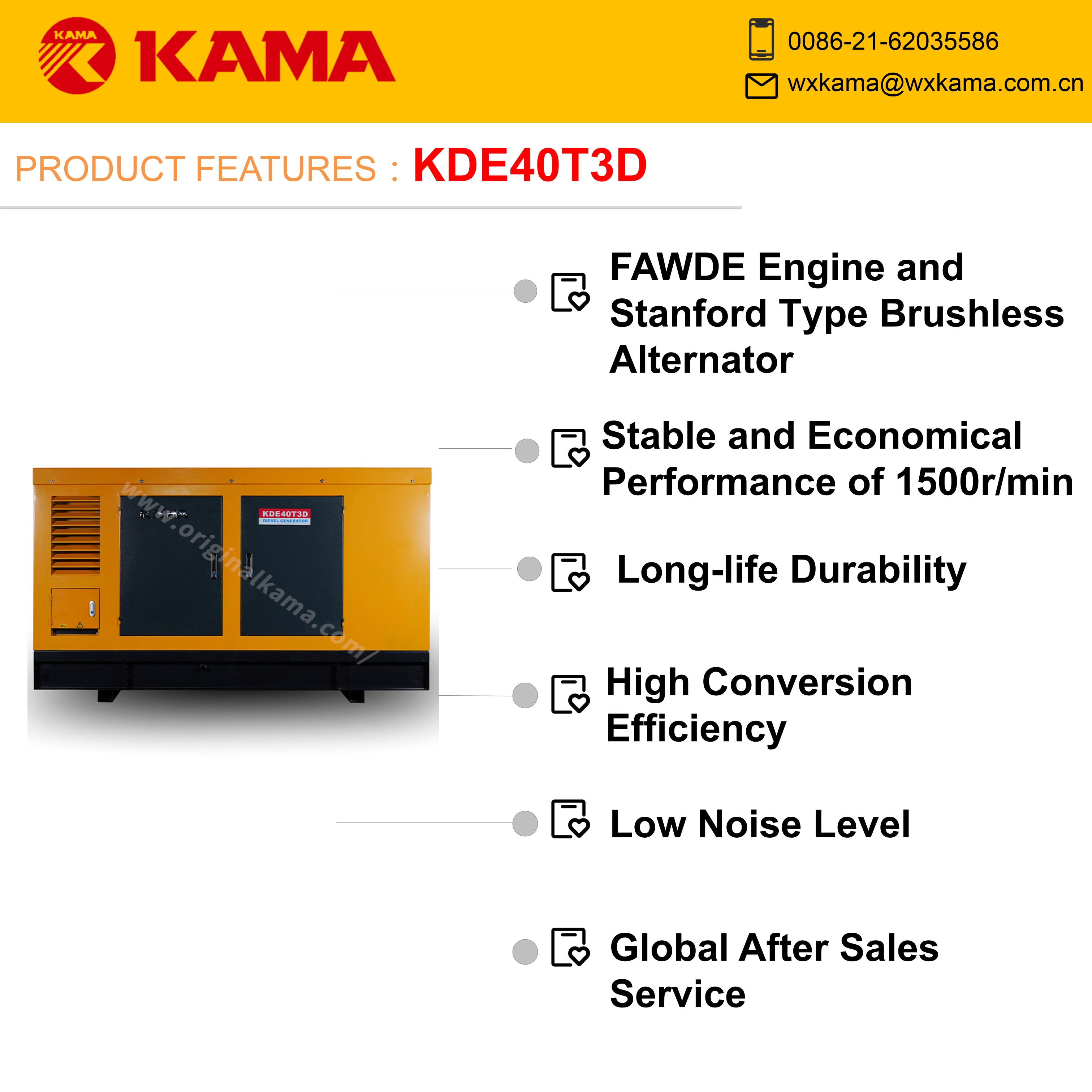 Diesel Generator Set-KDE40T3D - Image 2