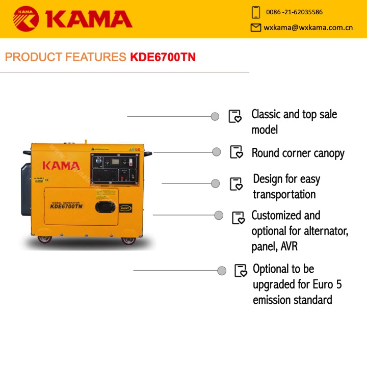 Diesel Generator Set-KDE6700TN - Image 2