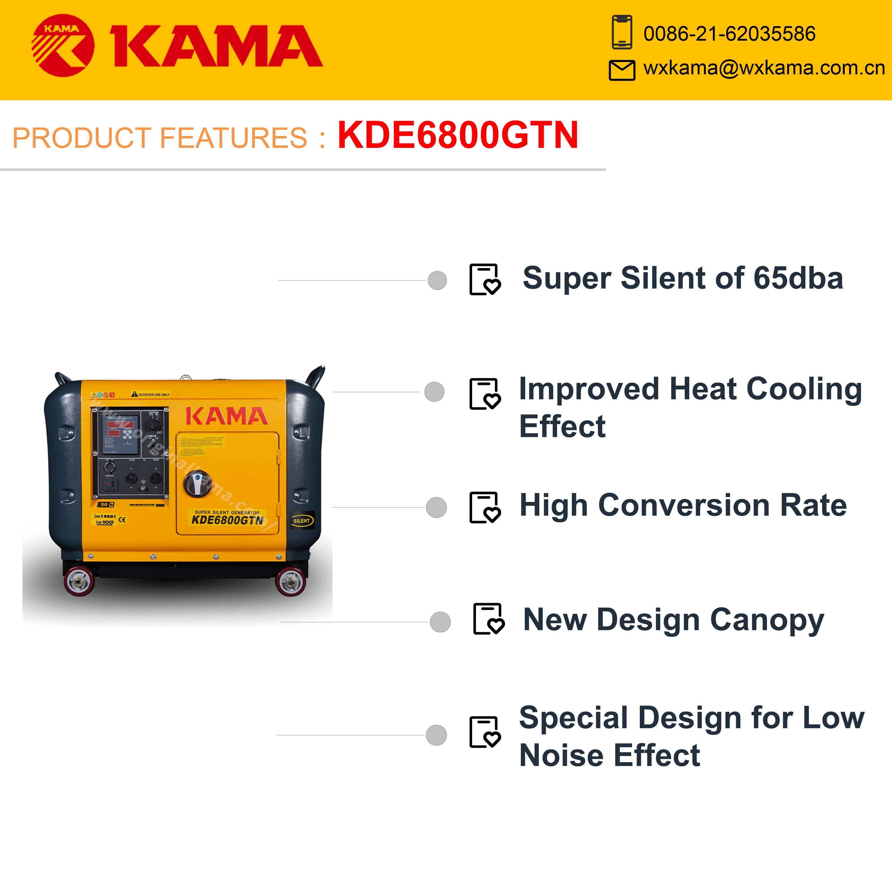 Diesel Generator Set-KDE6800GTN - Image 2
