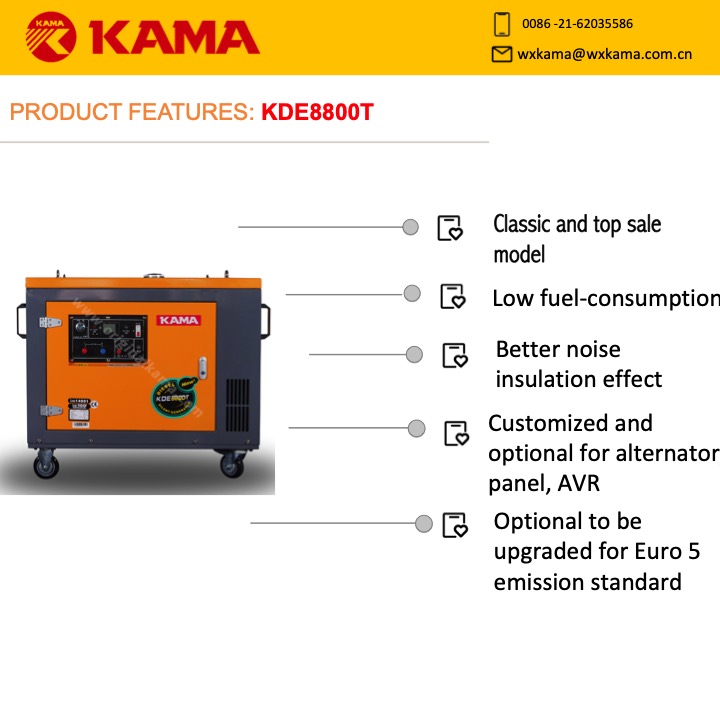 Diesel Generator Set-KDE8800T - Image 2