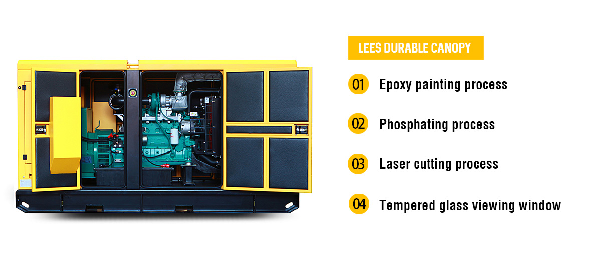 Durable canopy generator with viewing window