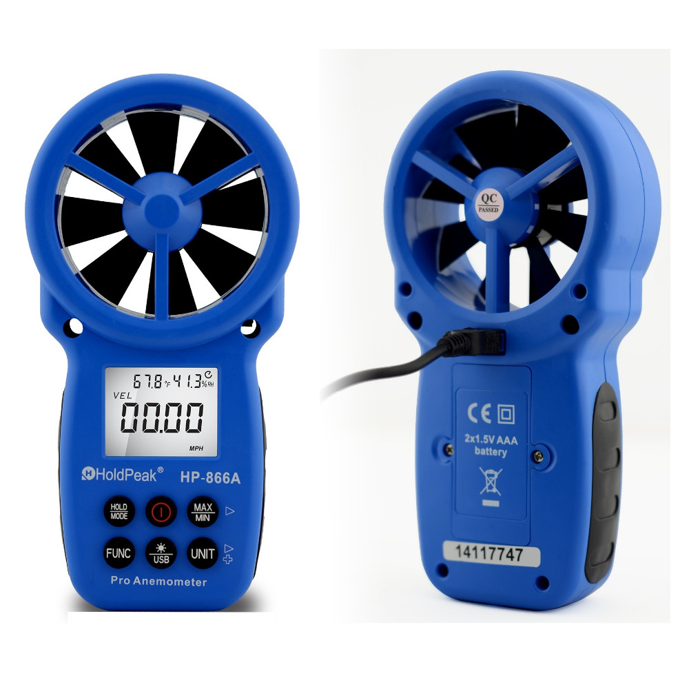 Digital Anemometer, Measurement Wind Device wind speed meter HP-866A - Image 3