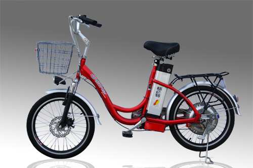 Electric Bicycle with Step-Through Frame