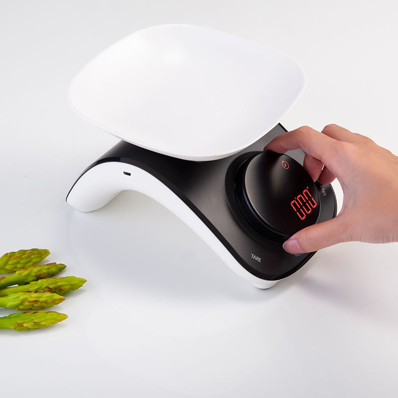 Battery-Free Digital Kitchen Scale with Detachable Bowl