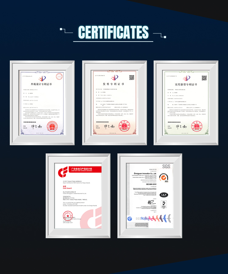 Design and innovation award certificates