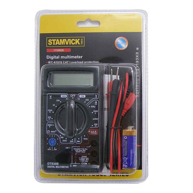 Digital Multimeter with Transistor hFE Test