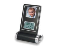 Digital Photo Frame with Clock and Temperature Display