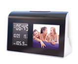 Digital Photo Frame with Clock and FM Radio