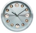 Modern Decorative Wall Clock with Spherical Markers