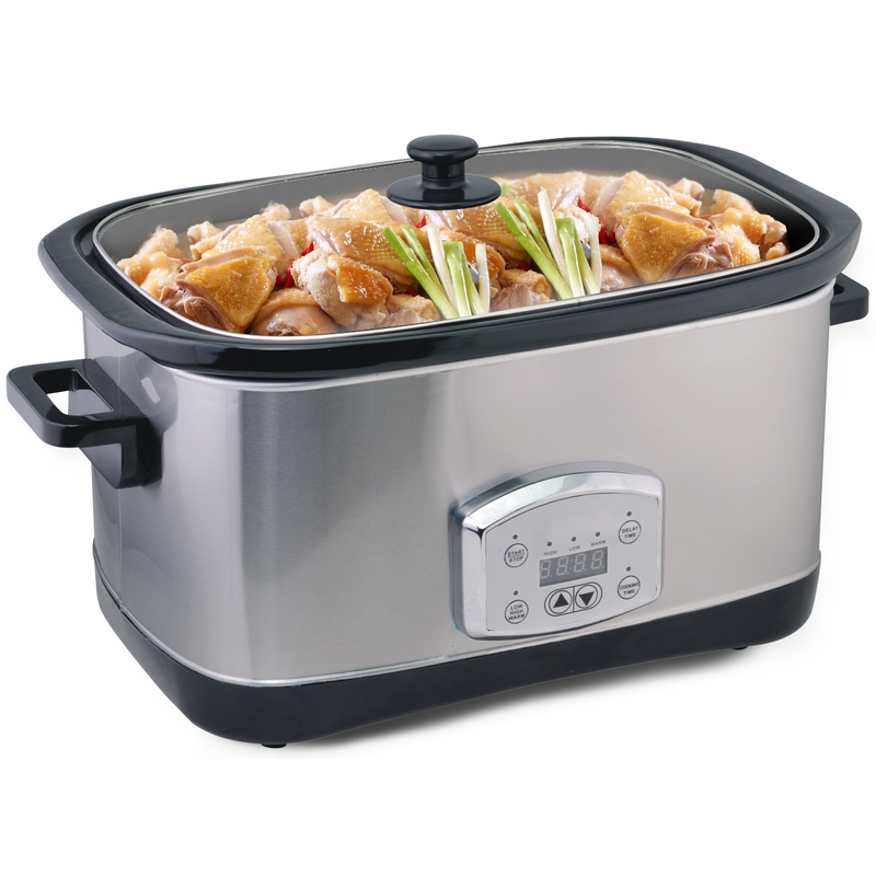 Digital Smart control Stainless steel Rectangular slow cooker 7.0L - Image 2