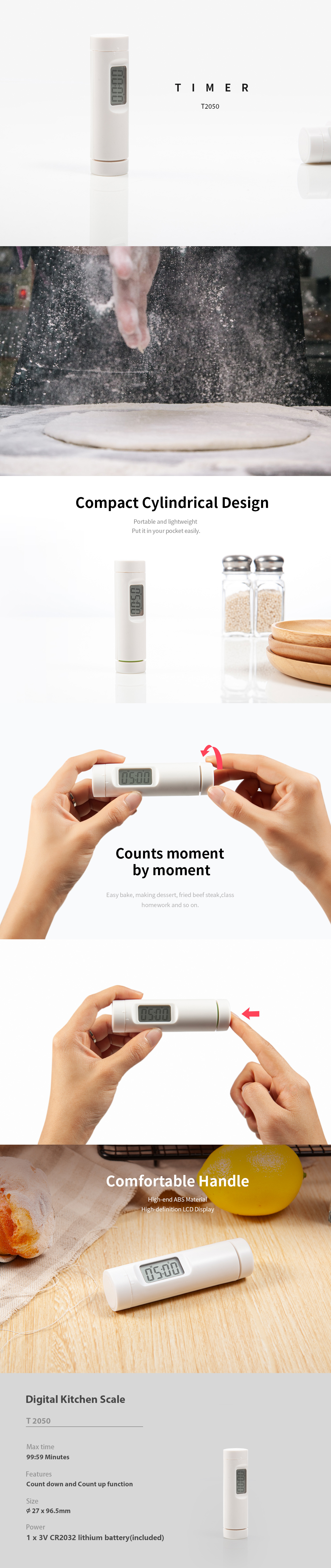 Digital Multi-Purpose Timer features and dimensions overview
