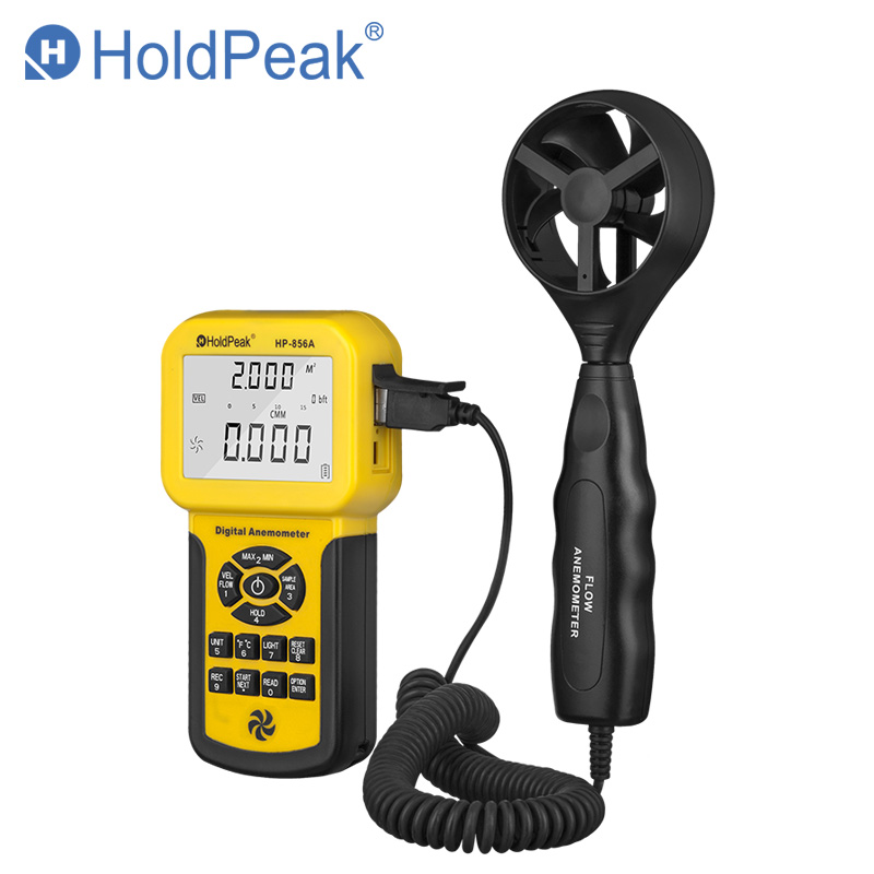 Digital Anemometer Main Unit and Vane Sensor