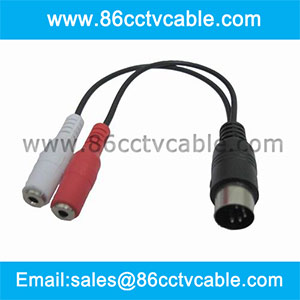 DIN 5-Pin to Dual RCA Audio/Video Cable