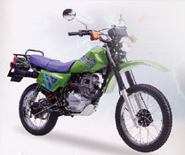 Off-Road Motorcycle with Luggage Rack
