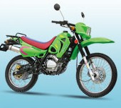 Off-Road Motorcycle with Knobby Tires