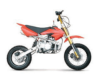 Off-Road Dirt Bike with Knobby Tires