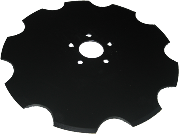 Hardened steel tillage disc