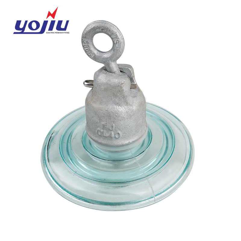 High-voltage glass disc insulator for power transmission
